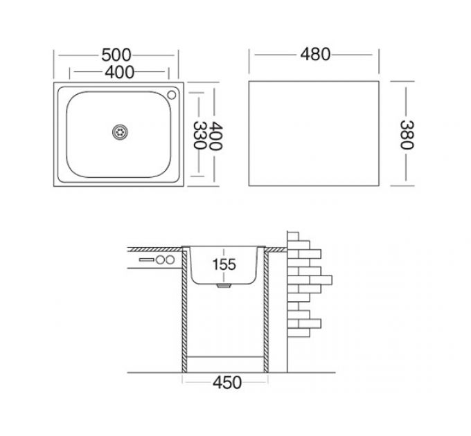 Мойка Ukinox Классика CLM500.400 -T6C 2C