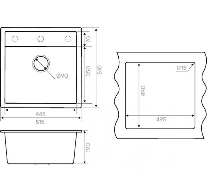 Мойка Kuchenstern TOP 50 антрацит