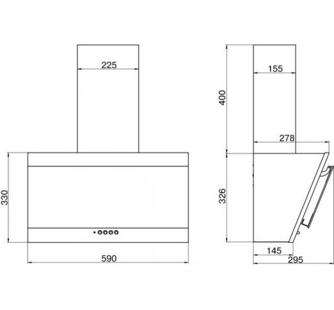 Вытяжка Elikor Титан 60П-430-К3Д черный/черный