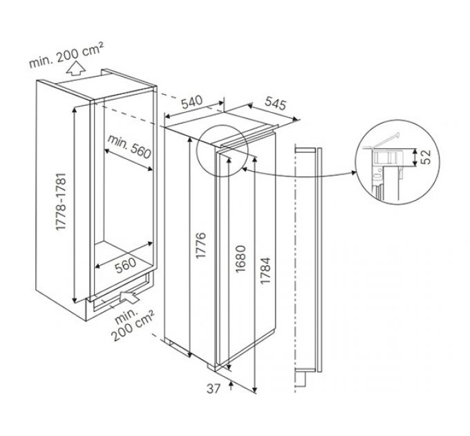 Морозильная камера Kuppersbusch FG 8550.0i встраиваемая
