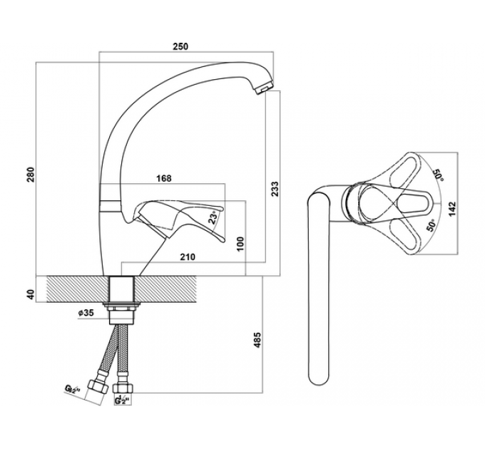 Смеситель Florentina Омега брауни