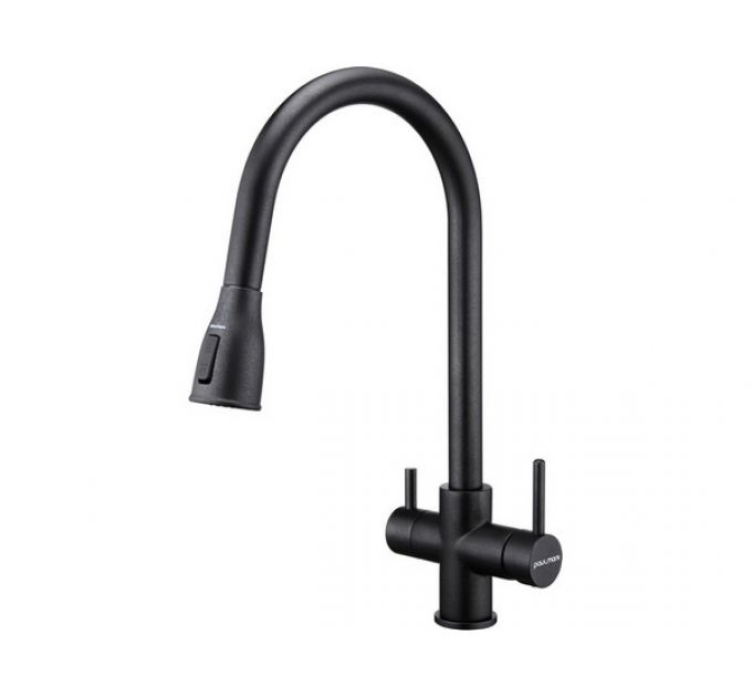 Смеситель Paulmark Lange La214212-BLM (418), черный