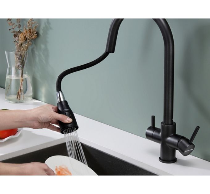 Смеситель Paulmark Lange La214212-BLM (418), черный