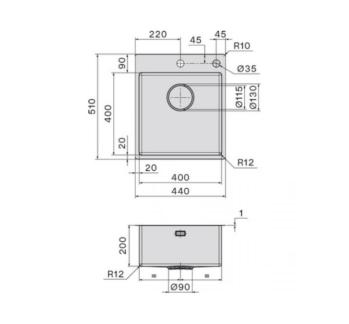Мойка Falmec Garda 40