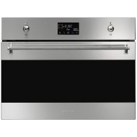 Духовой шкаф SMEG SO4302M1X компактный с СВЧ