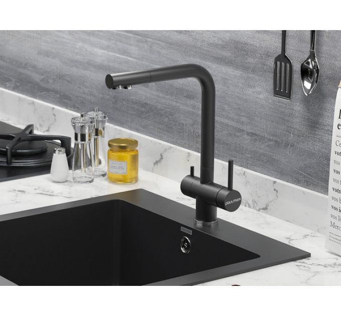 Смеситель Paulmark Skalen Sk213020-BLM (418), черный