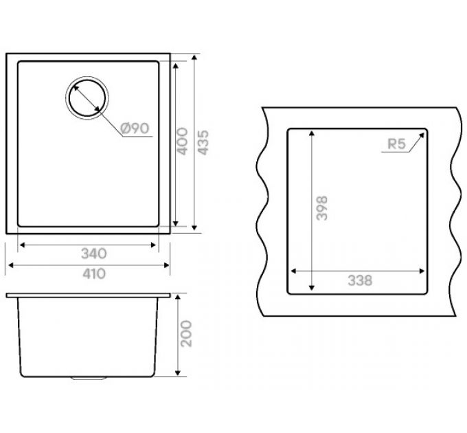 Мойка Kuchenstern SUB 45 черный