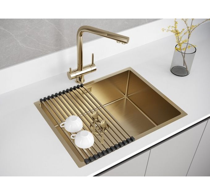 Мойка Paulmark Next 58 uni PM215844-BG, брашированное золото