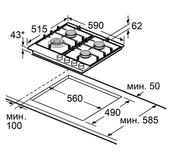 Варочная панель MAUNFELD EGHG.64.73CW/G газовая