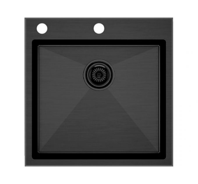 Мойка Paulmark Kroner-edge 51 PM775151-GM, вороненая сталь