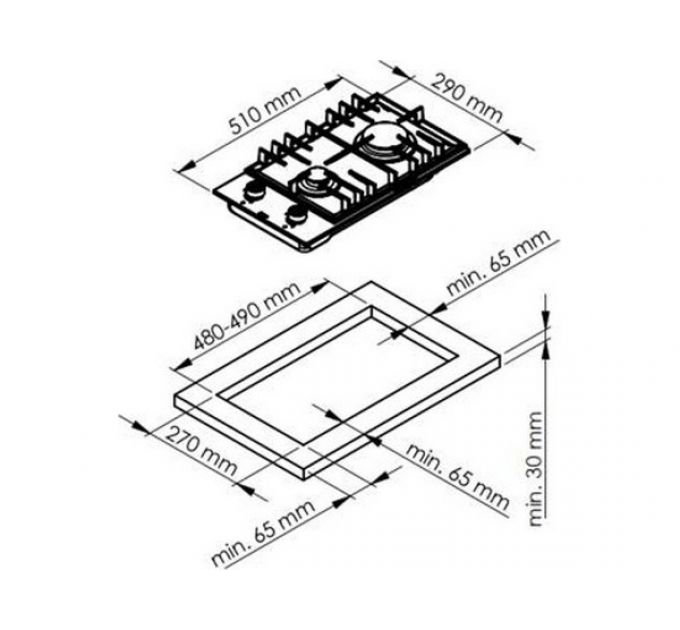 Варочная панель Jacky's JH GB331 газовая
