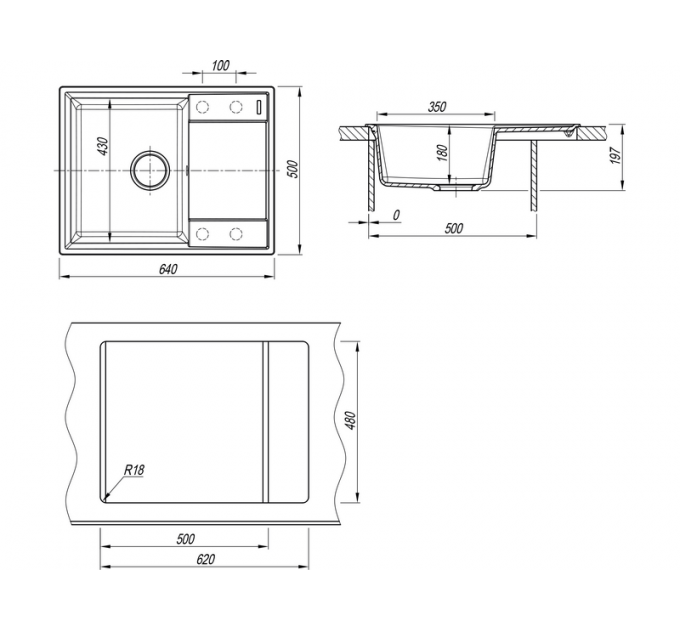 Мойка Florentina Консул 640 бежевый