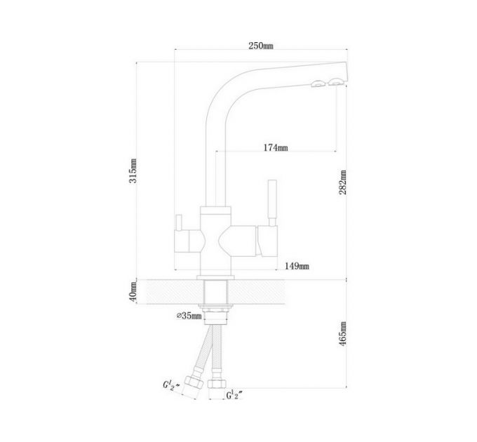 Смеситель Dr.Gans АКЦЕНТ терра