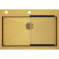 Мойка Paulmark Kroner-pro 75 PM707551-BG, брашированное золото