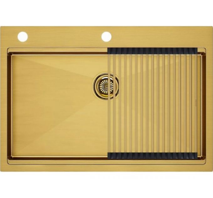 Мойка Paulmark Kroner-pro 75 PM707551-BG, брашированное золото