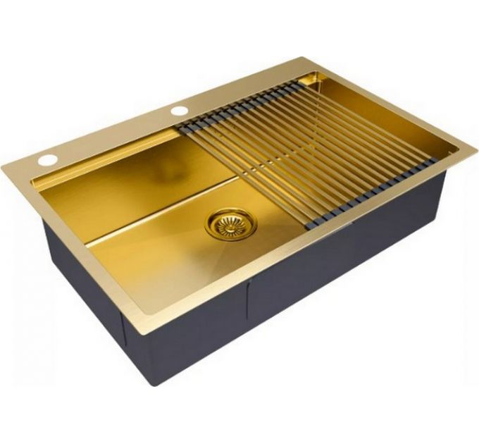 Мойка Paulmark Kroner-pro 75 PM707551-BG, брашированное золото