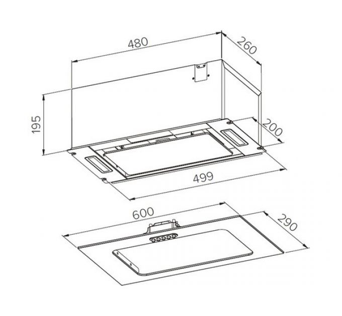 Вытяжка MEFERI INBOX60GR GLASS ULTRA