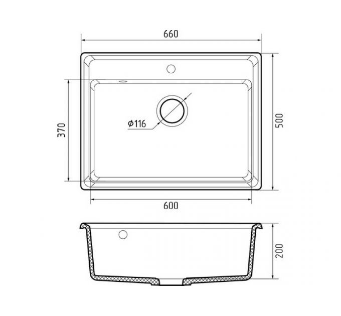 Мойка Granfest GF-LV-660 песочный