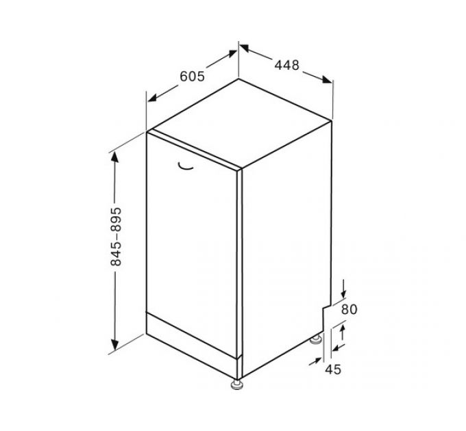 Посудомоечная машина KRONA RIVA 45 FS BL отдельностоящая