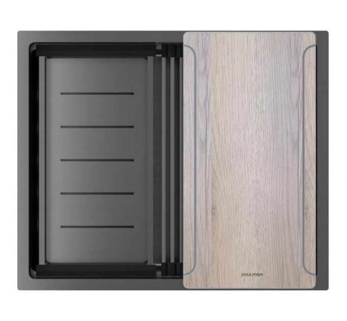 Мойка Paulmark Next-multi sink 54 uni PM785445-GM, вороненая сталь