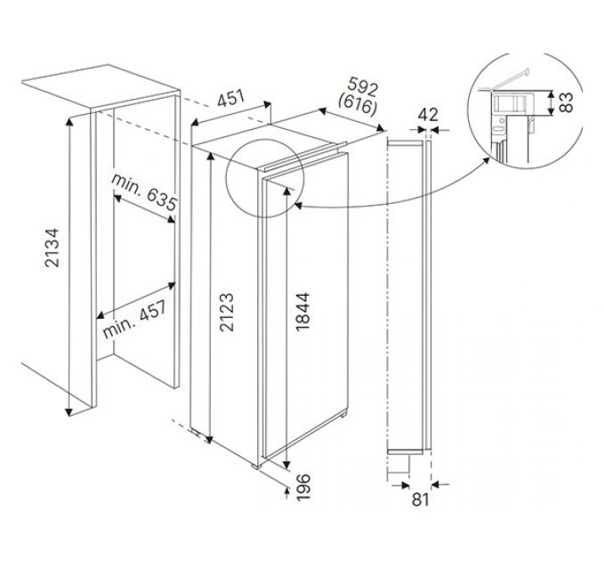 Морозильная камера Kuppersbusch FGX 9800.0i встраиваемая