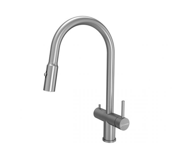 Смеситель Kuchenstern BRUNN-FS нержавеющая сталь