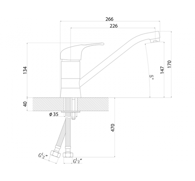 Смеситель Florentina Гамма серый шёлк