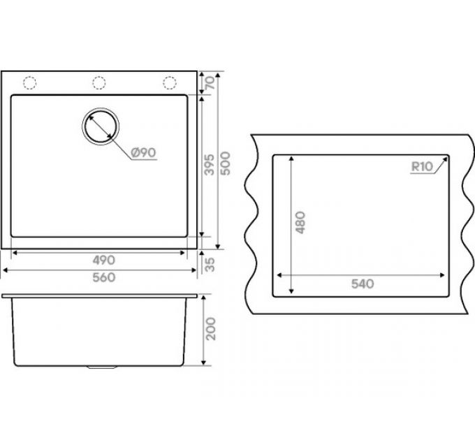 Мойка Kuchenstern OBEN 60 титан