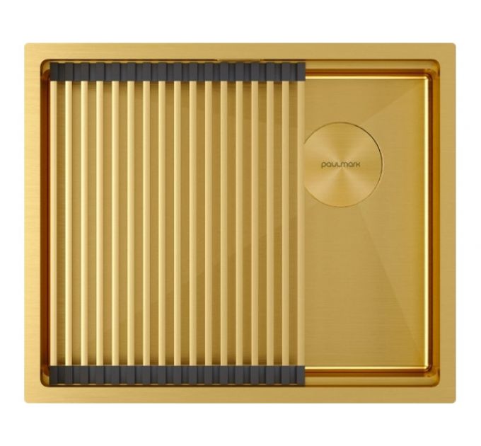 Мойка Paulmark Next-pro 54 uni PM705445-BG, брашированное золото