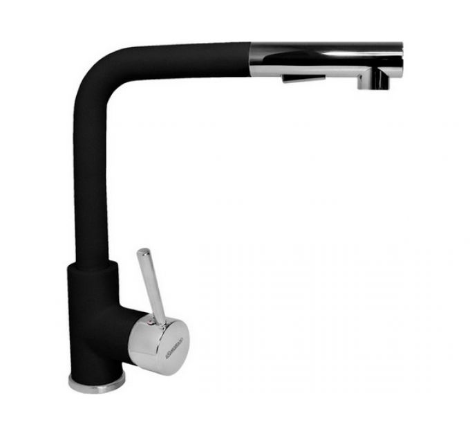 Смеситель Longran Impact с выдв. лейкой LM2182 - 10 Onyx