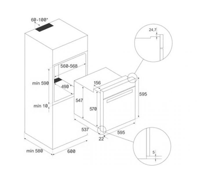 Духовой шкаф TEKA HLB 8418 P S NIGHT RIVER BLACK (111000083) с паром