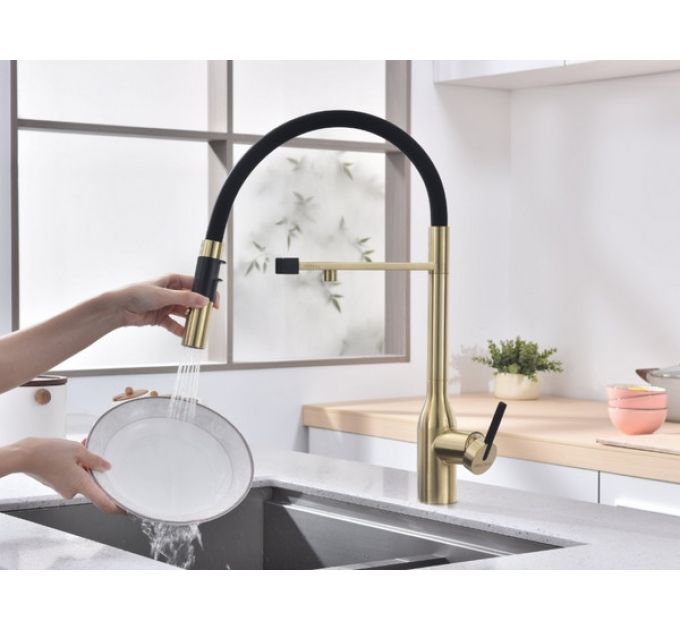 Смеситель Paulmark Magneto One Ma213188-LG, светлое золото