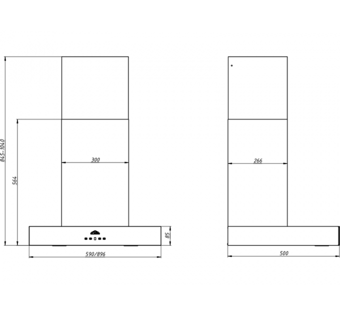 Вытяжка Elikor Агат 60Н-1000-Е4Д нерж/черный