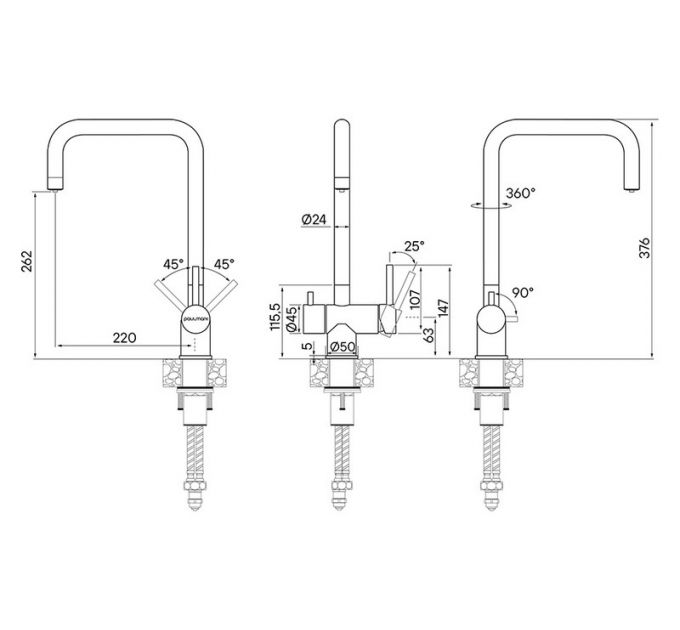 Смеситель Paulmark Wetter We213030-WH (431), белый матовый
