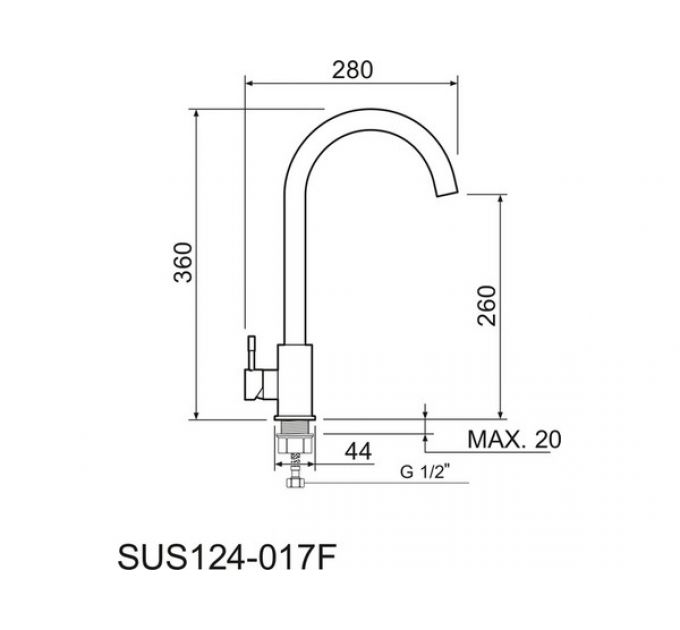 Смеситель Handmade SUS124-017F, белый кварц