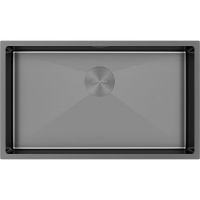 Мойка Paulmark Next 74 uni PM217444-GM, вороненая сталь