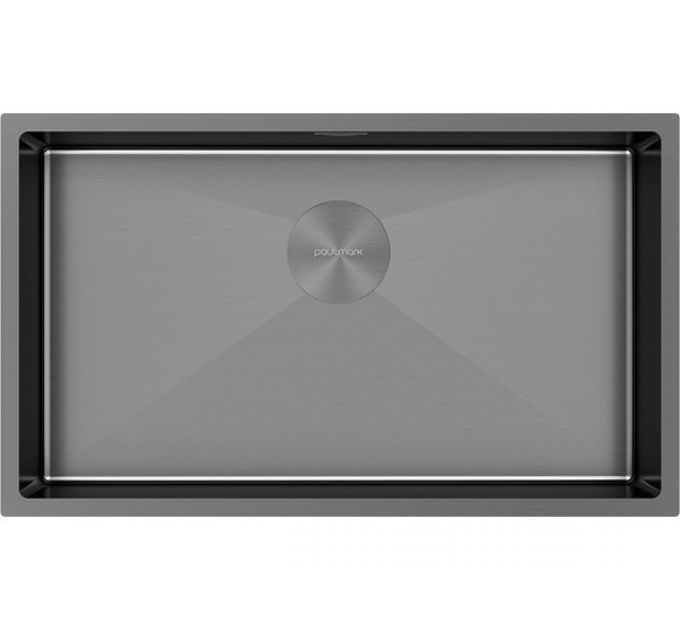 Мойка Paulmark Next 74 uni PM217444-GM, вороненая сталь