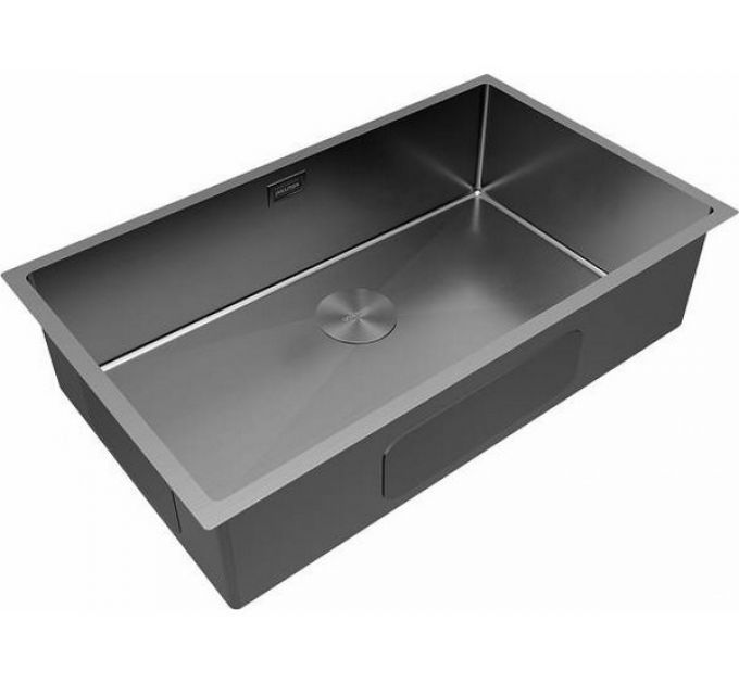 Мойка Paulmark Next 74 uni PM217444-GM, вороненая сталь