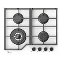 Варочная панель Midea MG697TGW газовая