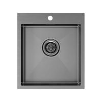 Мойка Paulmark Kroner 45 PM214551-GM, вороненая сталь