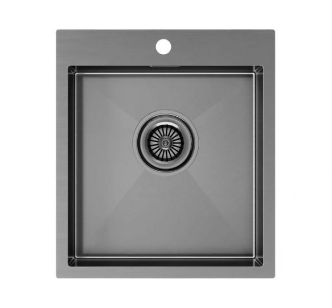Мойка Paulmark Kroner 45 PM214551-GM, вороненая сталь