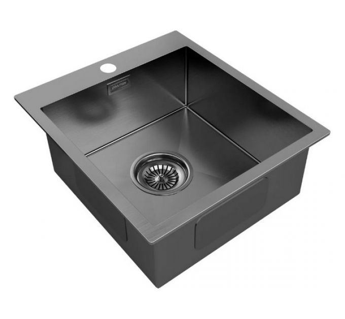 Мойка Paulmark Kroner 45 PM214551-GM, вороненая сталь