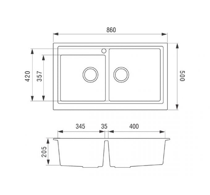 Мойка Longran Classic CLS860.500 20 - 49 Croma