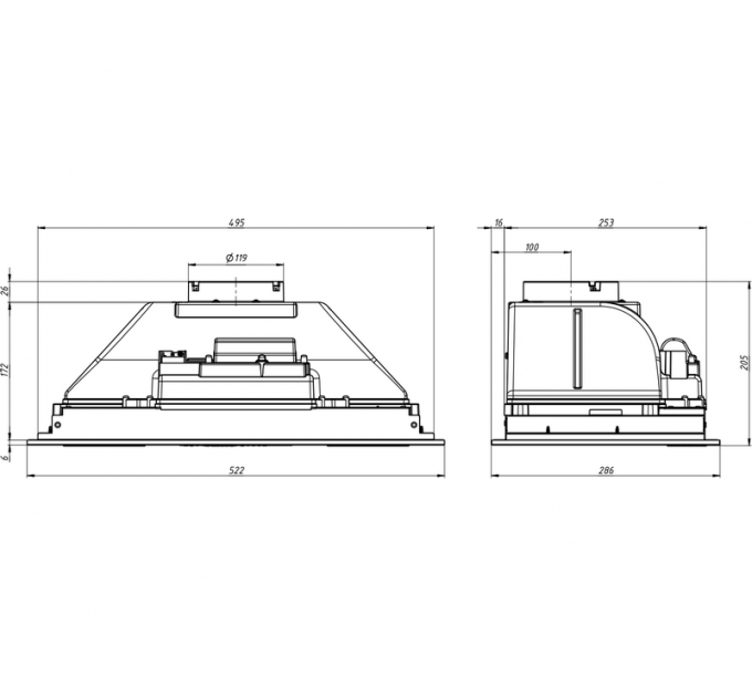 Вытяжка Elikor Pandora 52П-450-П3Д черный