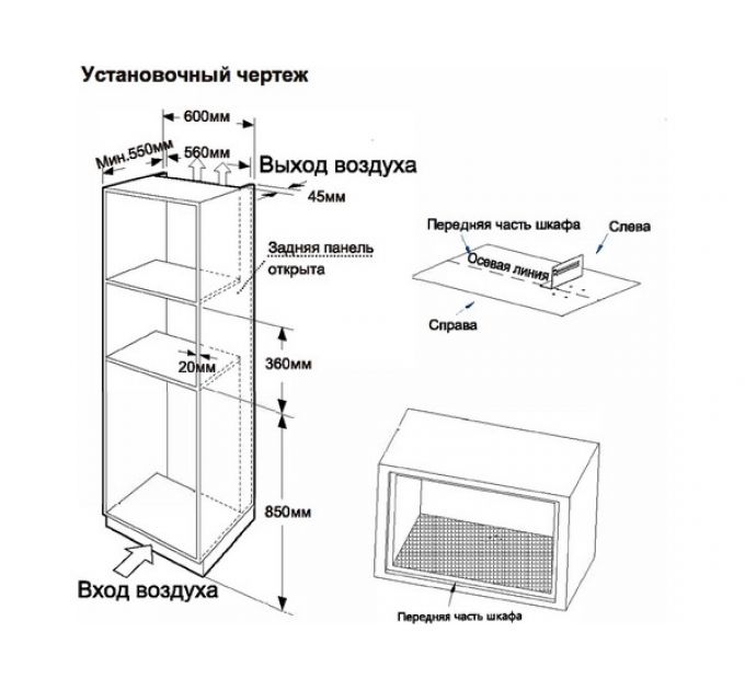 СВЧ - печь MEFERI MMO6020IX LIGHT