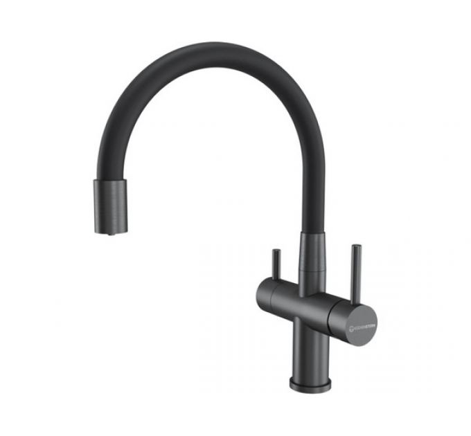 Смеситель Kuchenstern WURM-FE вороненая сталь