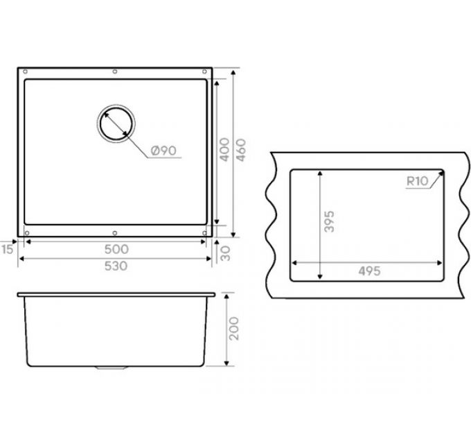 Мойка Kuchenstern UNDER 60 ваниль