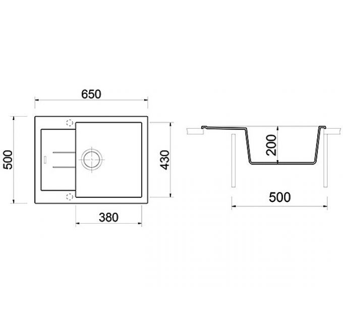 Мойка Longran Amanda AMG650.500 - 58 Sabbia
