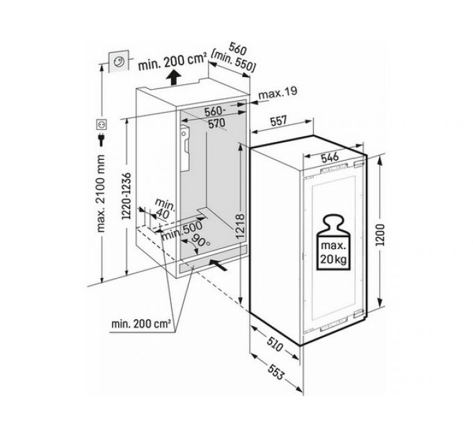 Винный шкаф Liebherr EWTdf 2353-26 001 Vinidor встраиваемый