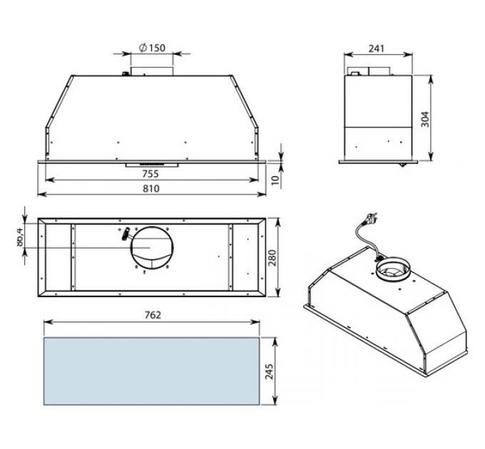 Вытяжка Falmec GRUPPO INCASSO PRO (PLUS)
